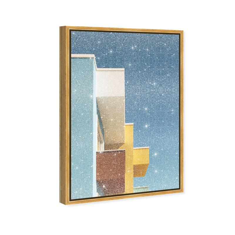 Orthogonal Sky View Print by Oliver Gal, 31"H x 46"W, Gold Floater Frame