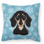  Coussin décoratif teckel noir et brun clair 14 po Snowflake