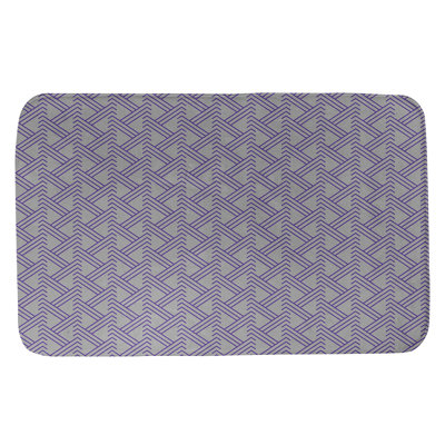 Zig Zag Pattern Rectangle Non-Slip Geometric Bath Rug