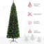 Grand arbre de Noël artificiel à ouverture automatique avec 1298 branches et base en acier-2068900132