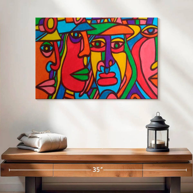 Leisha Chilean Faces, 16" H x 24" W