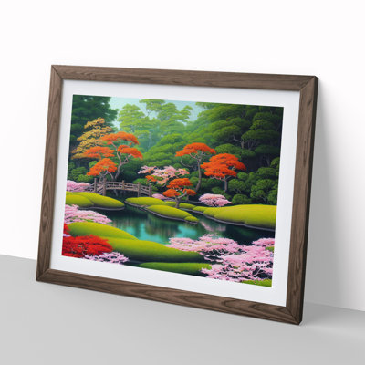 Japanese Garden Pond - Single Picture Frame Print