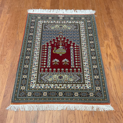  Handmade Qum Wool Rug