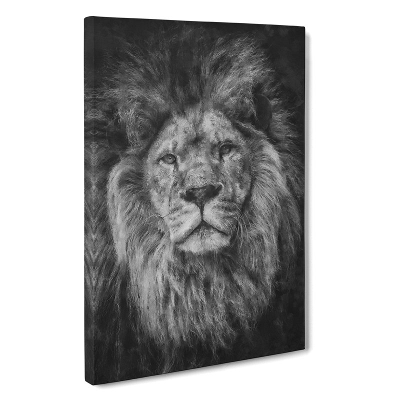View Of A Lion - Wrapped Canvas, 76cm H x 50cm W x 3cm D