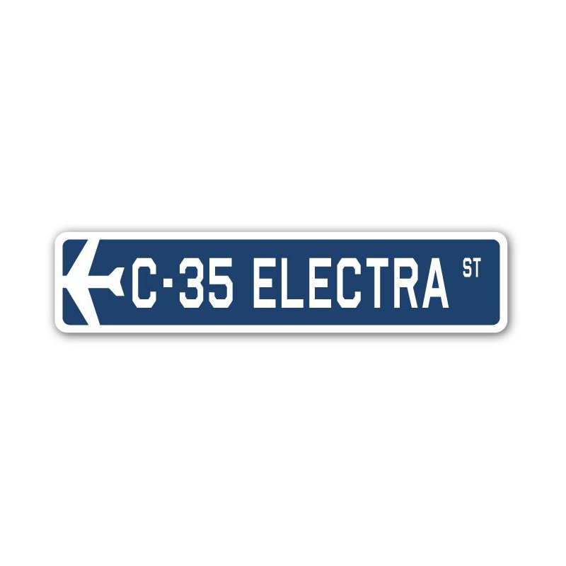 Plaque de rue Bethlehem C-35 Electra Air Force, H 7 po x l 30 po x P 1 po