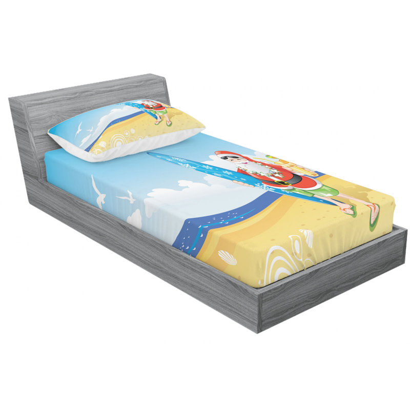 Microfiber Sheet Set, Twin Sheet Set with Fitted Sheet