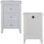 Table de chevet moderne à 3 tiroirs avec station de charge USB, table de chevet compacte avec tiroirs coulissants pour chambre à coucher, blanc