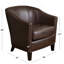 Fauteuil club en cuir reconstitué brun-799690509
