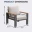 Ensemble de chaises d'extérieur modernes 30,7 po 2 pièces-537519096