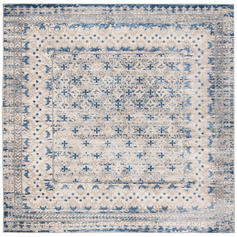 Llana Performance Oriental Rug, Square 5'