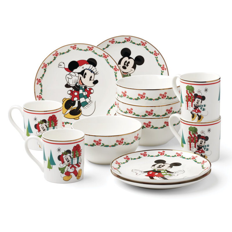 Disney Holiday 12-Piece Dessert Set