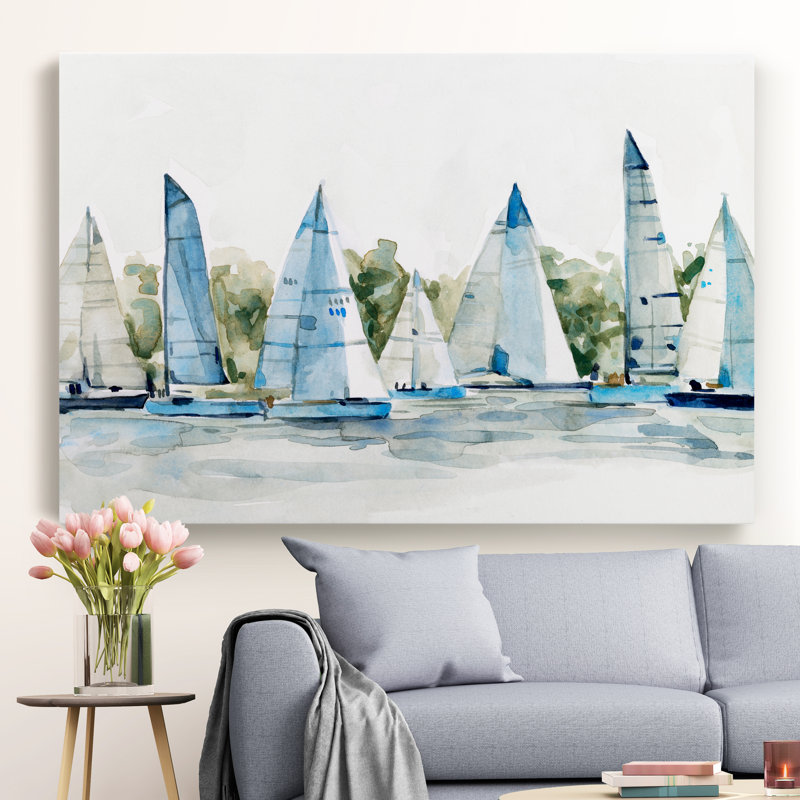" Pastel Marina I ", 12" H x 8" W x 1" D, Wrapped Canvas