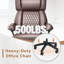 Chaise de bureau robuste de 500 lb avec support lombaire réglable, repose-pieds-1523938124
