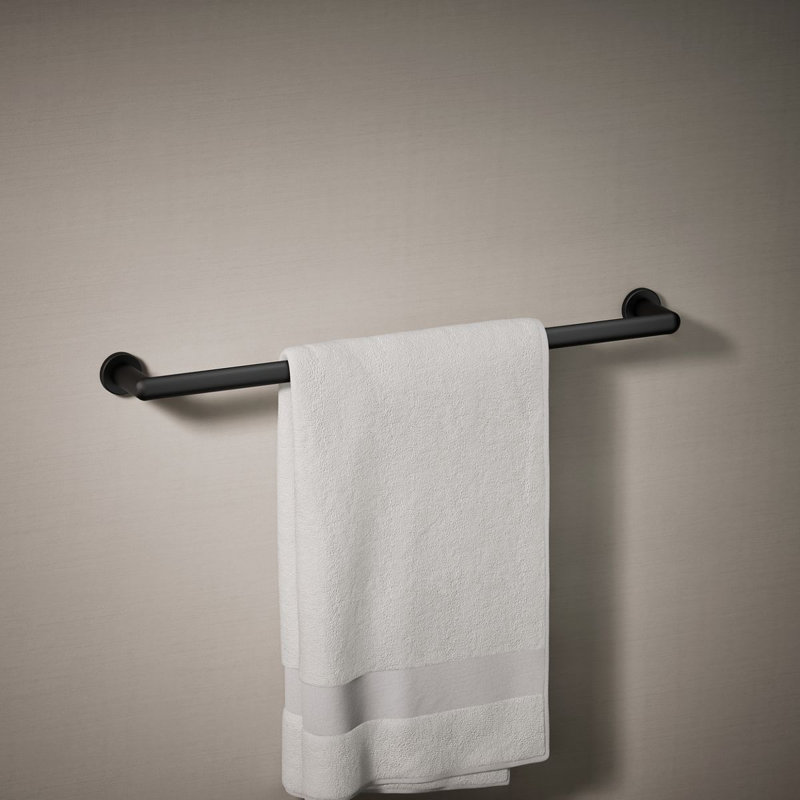 Porte-serviettes Composants, Noir mat, H 3 po x L 25,75 po x P 1,75 po