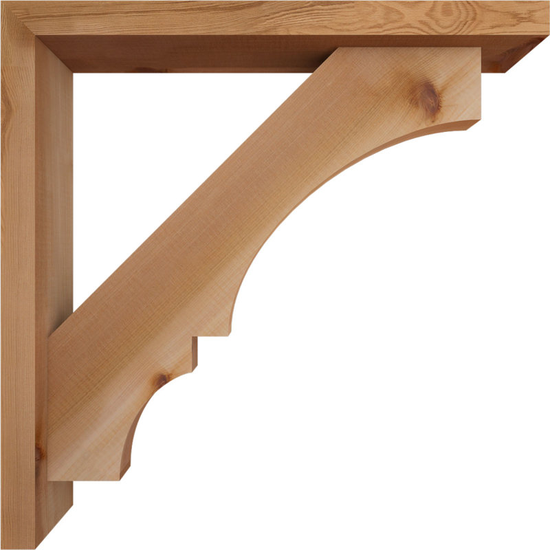 Support de bloc Balboa avec entretoise décalée, 24 x 24, Cèdre rouge occidental de l 3 1/2 po (lisse)
