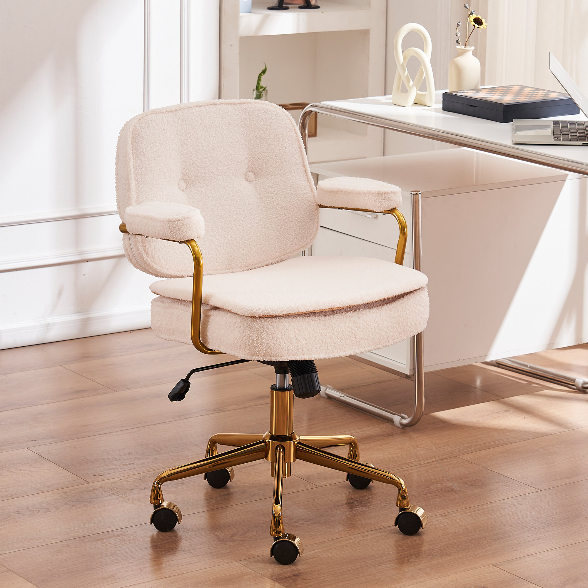 Everly Quinn Halyn Velvet Task Chair Reviews Wayfair