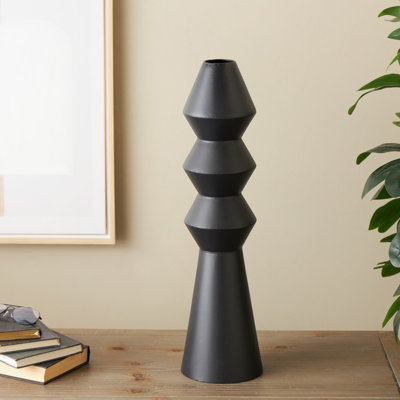 Vase cannelé en métal Cole And Grey