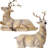 7-12" Resin Flocked Deer