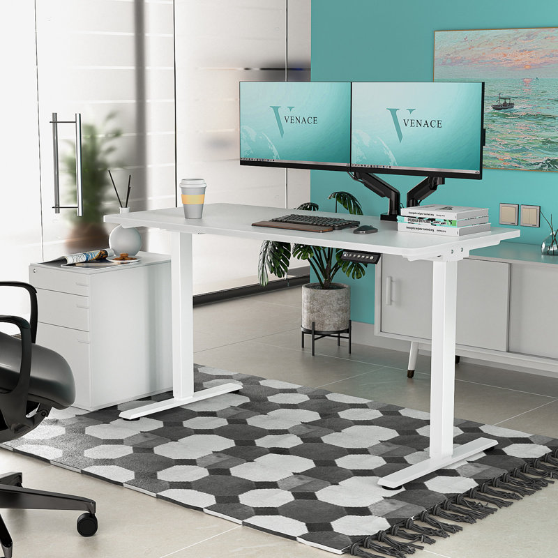 Standing Desk , 46.5" H x 47.24" W x 23.62" D, White, White