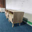 Table de chevet en rotin, table d'appoint avec tablette ouverte