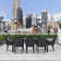 Interlude 8 - Person Metal Patio Dining Set with Extendable Rectangular Table