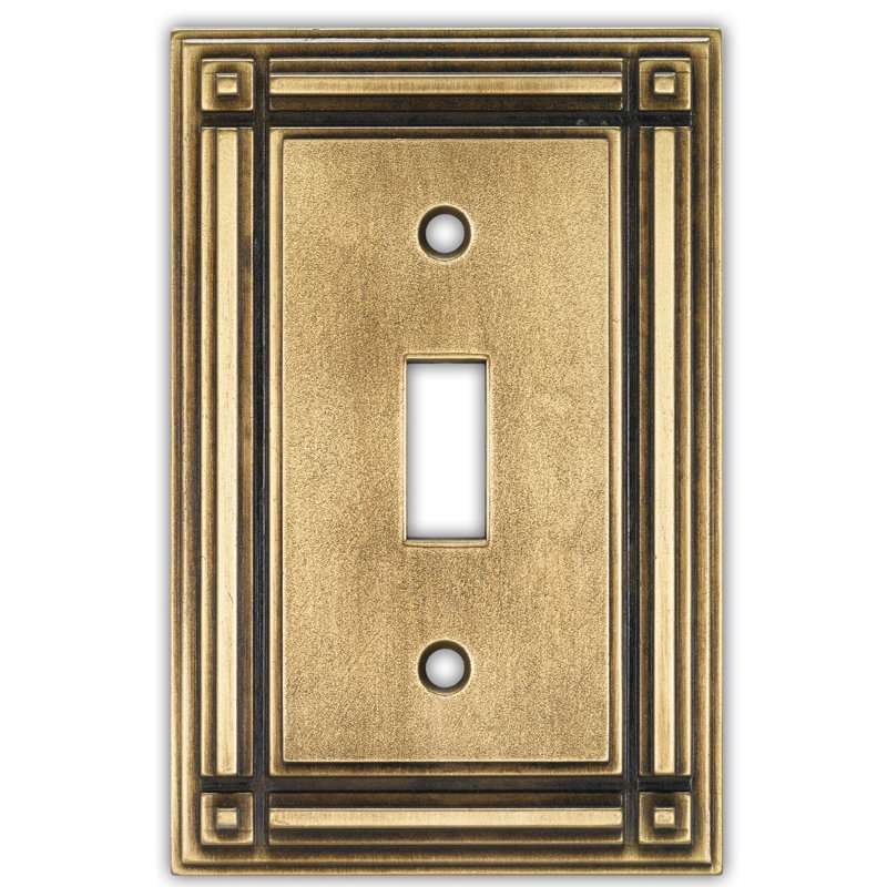 Evanston 1-Gang Toggle Light Switch Wall Plate, Gold