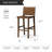 Maven Lane Noah Stool with Faux Leather Upholstery-111462693-111462705