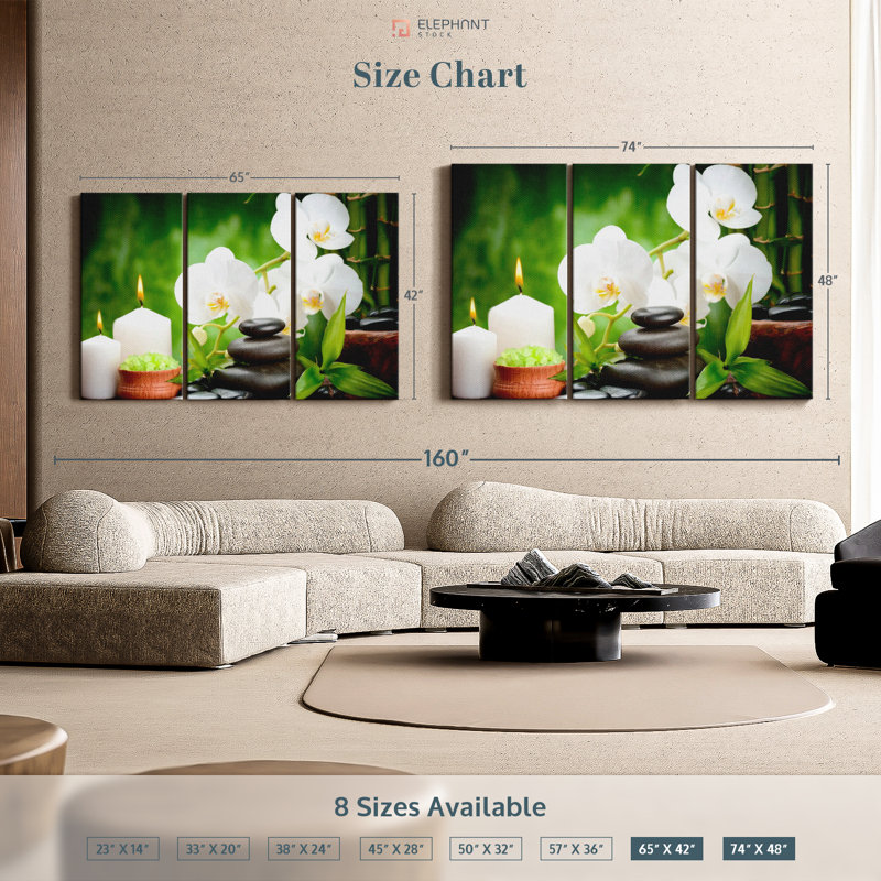 Nature " Spa " 3 - Pieces, 74" H x 48" W