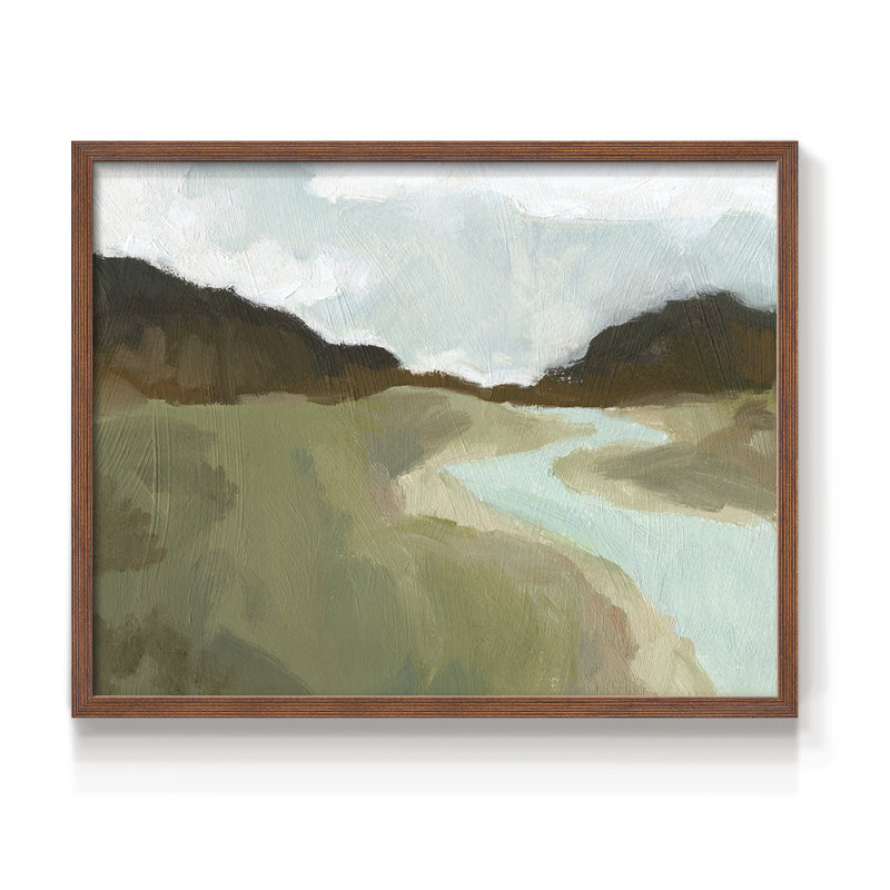 Coldwater Hills I - reproduction encadrée - réarmable, H 8 po x l 10 po, Noyer