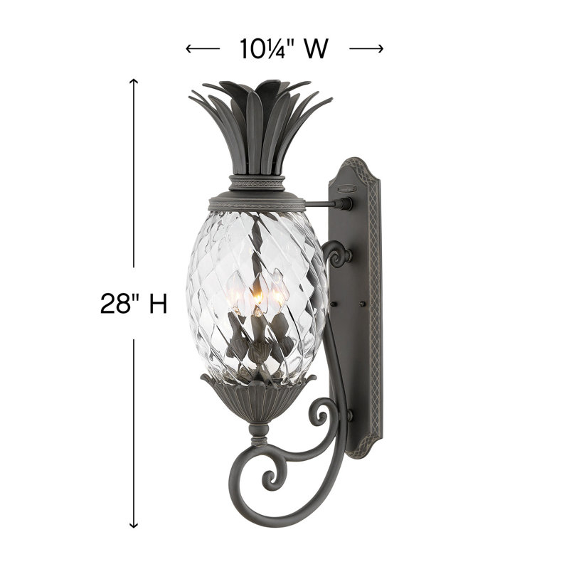 Plantation 3-Light Outdoor Wall Lantern