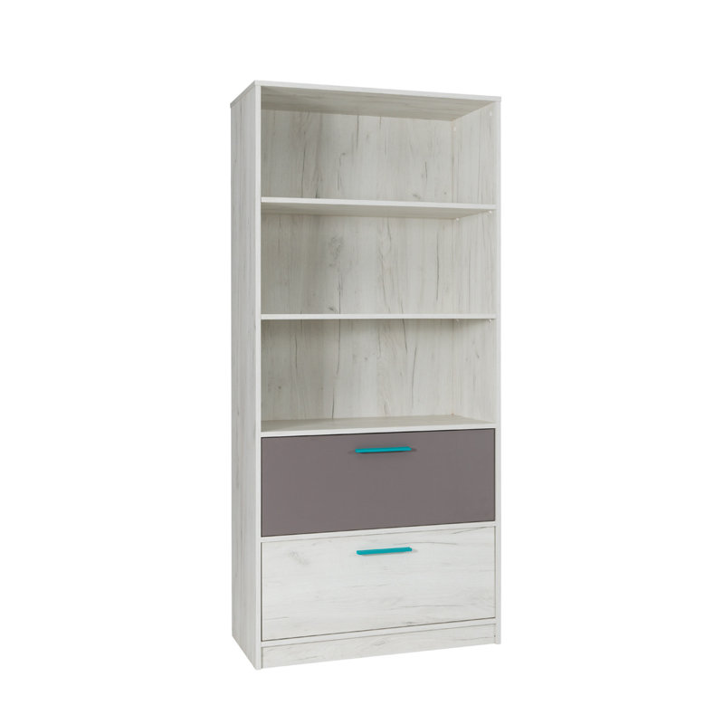 Overbey Standard Bookcase, Turquoise, H185 x W83 x D45cm