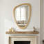 Miroir décoratif 24 "x 36" en bois massif irrégulier, pour chambre à coucher, salle de bain, salon, entrée-856875399
