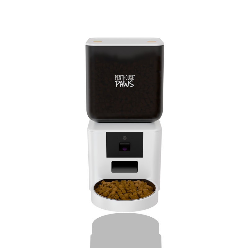Penthouse Paws® Smart Maxx HD Automatic Dog Feeder with Wi-Fi Camera, 7L Capacity, App Control & Voice Recorder – Black