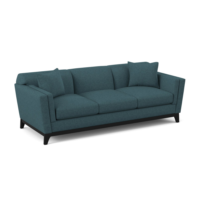 Zabriel Upholstered 92'' Sofa, Heavenly Sapphire Chenille
