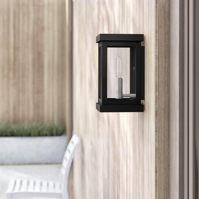 Lanterne murale d'extérieur Swann, H 9,5 po x l 5 po x P 5,5 po, Noir
