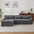 Veyra Boneless L-Shape Modern Chenille Oversized Sectional Sofa with Tufted Design and Comfy Sleeper-118805564-118805567