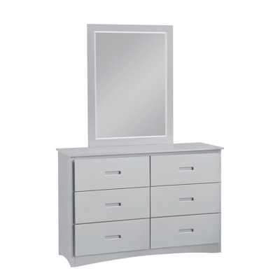 Commode 6 tiroirs avec miroir Fatma