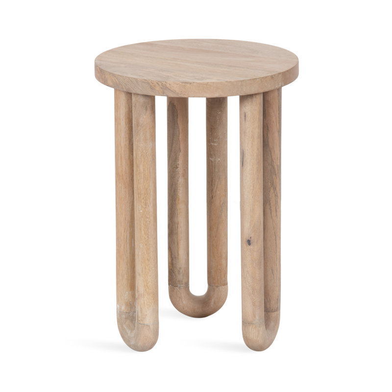 Modern Living Room Round Side Table, Brown
