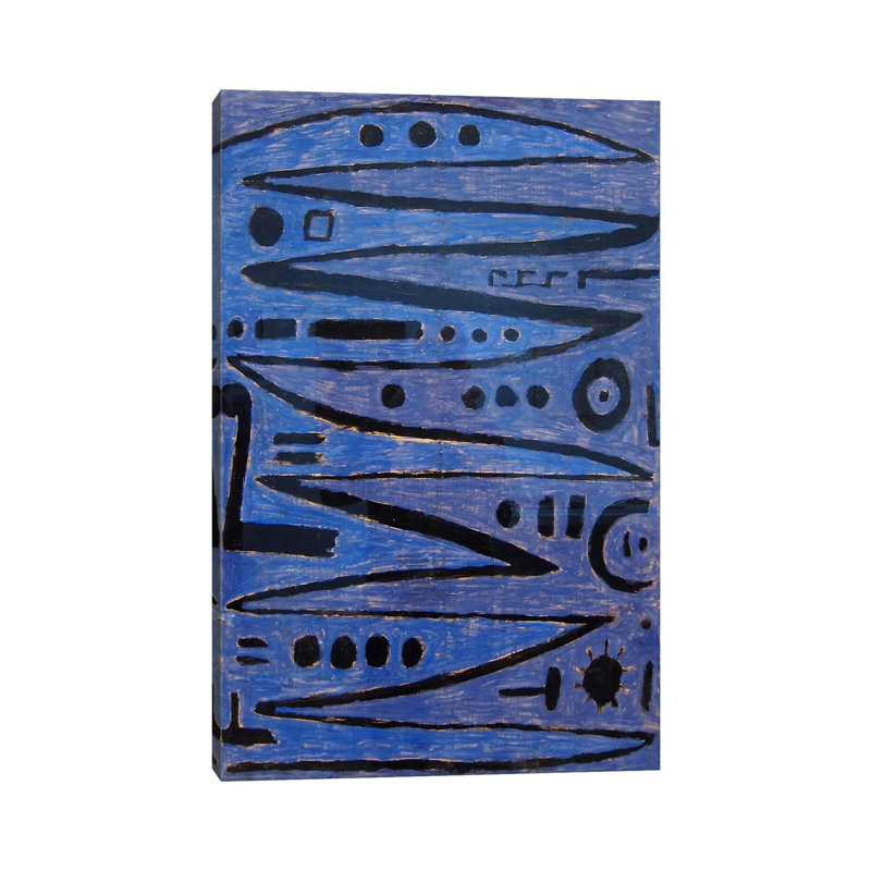 Heroic Strokes Of The Bow, 1938 by Paul Klee - Print on Canvas, Wrapped Canvas, 20.32 cm H x 30.48 cm W