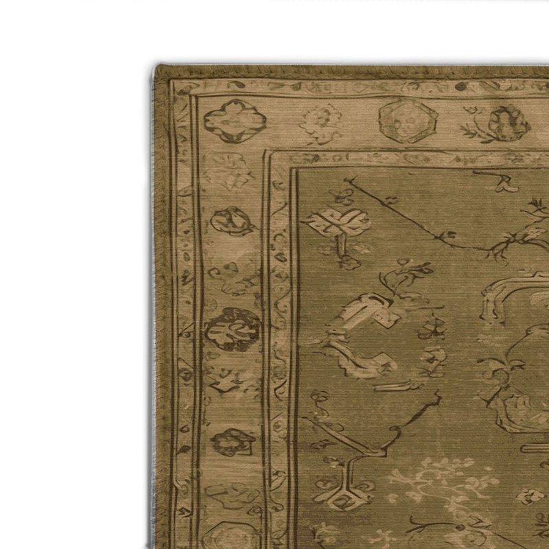Tapis intérieur et extérieur brun Overdyed, Rectangulaire 2 pi x 3 pi