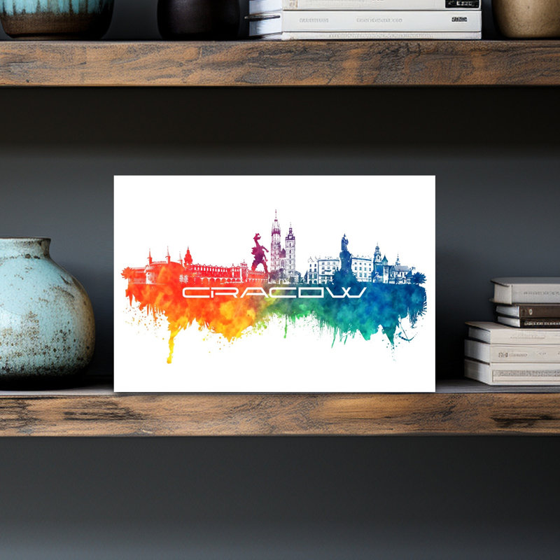 Print, 30.48cm H x 45.72cm W, Orange/Yellow/Blue