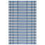 Tapis rayé bleu / ivoire en laine et coton touffeté à la main Zoticus-1695575102
