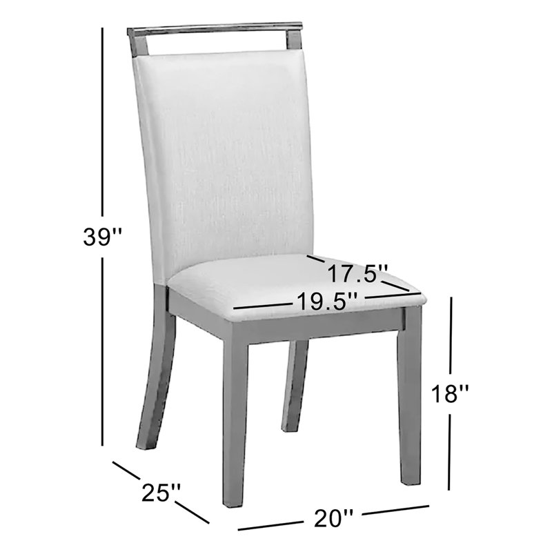 Ensemble de 2 chaises d'appoint rembourrées Rabjohn