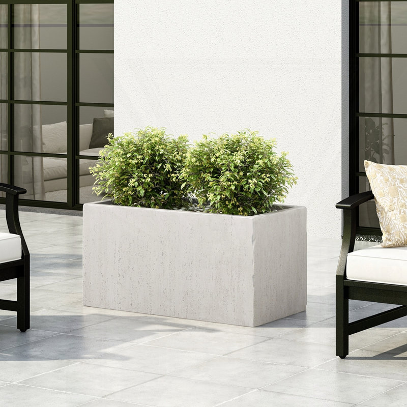 Boîte à fleurs MGO L31, H 16 po x l 31,25 po x P 15,75 po, Blanc