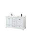 Ensemble de meuble-lavabo double autoportant 60 po avec plateau en quartz Deborah-98160692-98160693-98160698