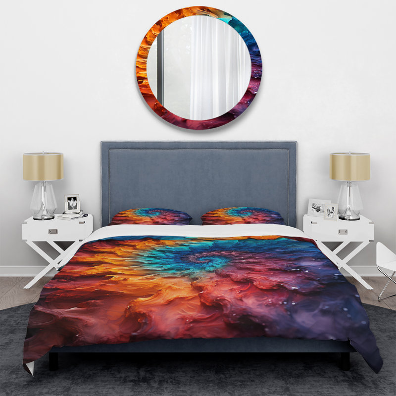 Ensemble de housse de couette Fractal Vortex III - Abstract Fractal, Housse de couette pour grand lit