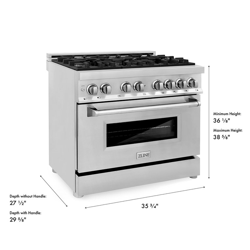 ZLINE 36" Legacy Dual Fuel Range, Stainless Steel