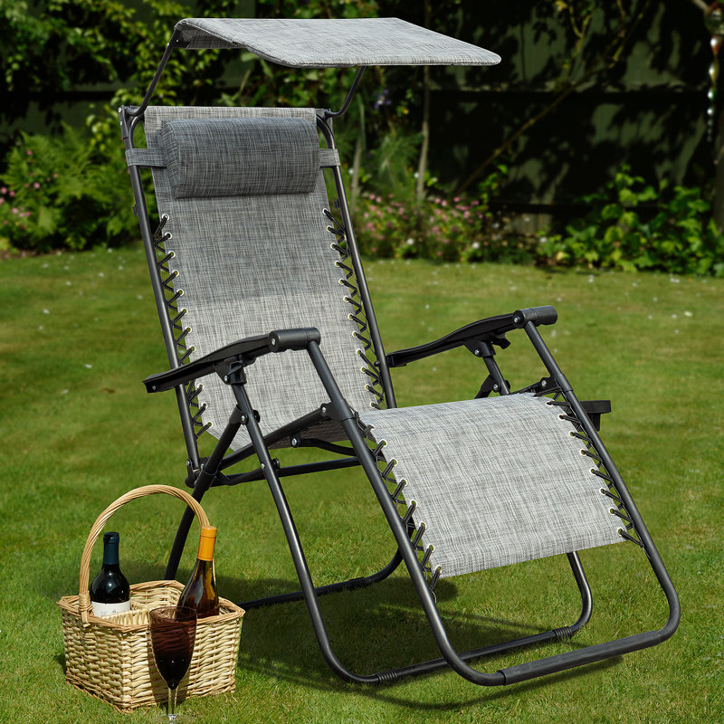 Hutzler Folding Camping Bench, Gray