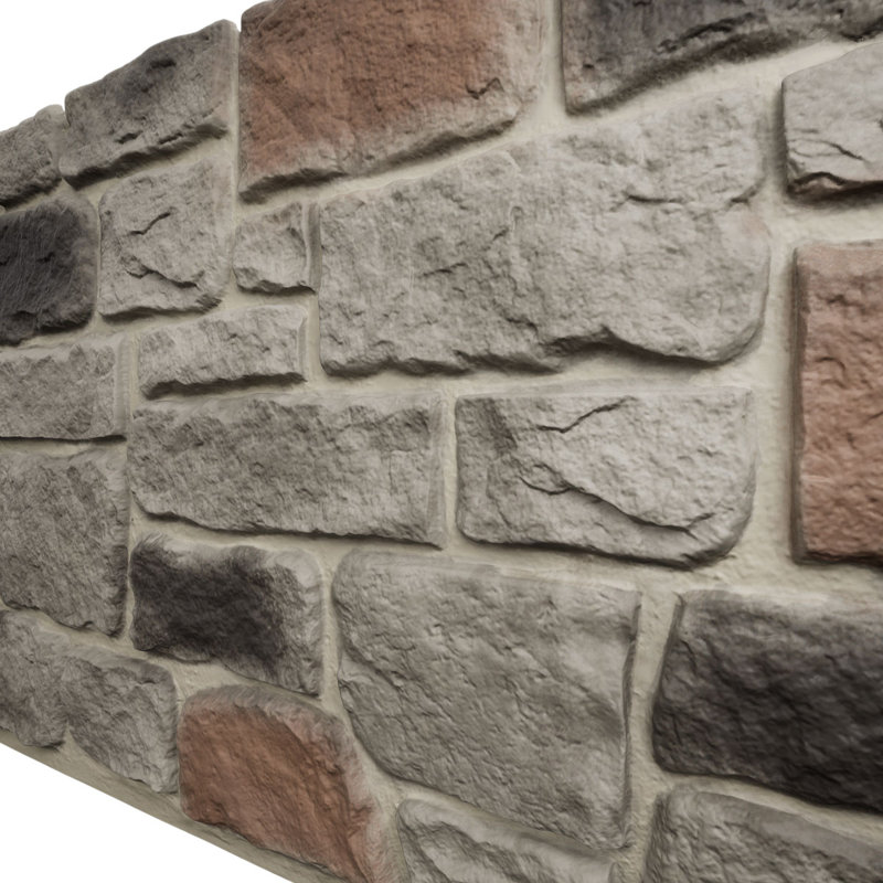 Smolder Faux Stone Urethane Panel, 48"W x 23.75"H