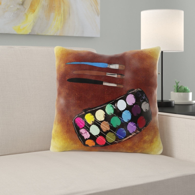 Outdoor Reversible Throw Pillow, Microsuede, Indoor